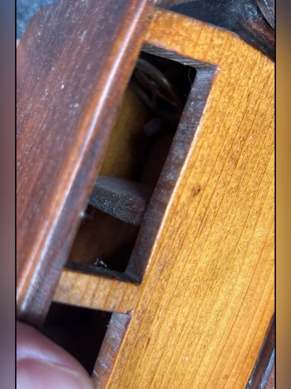 Vintage Handmade Wooden Model T Sedan Car: Two-Tone Artisan Folk Art Toy